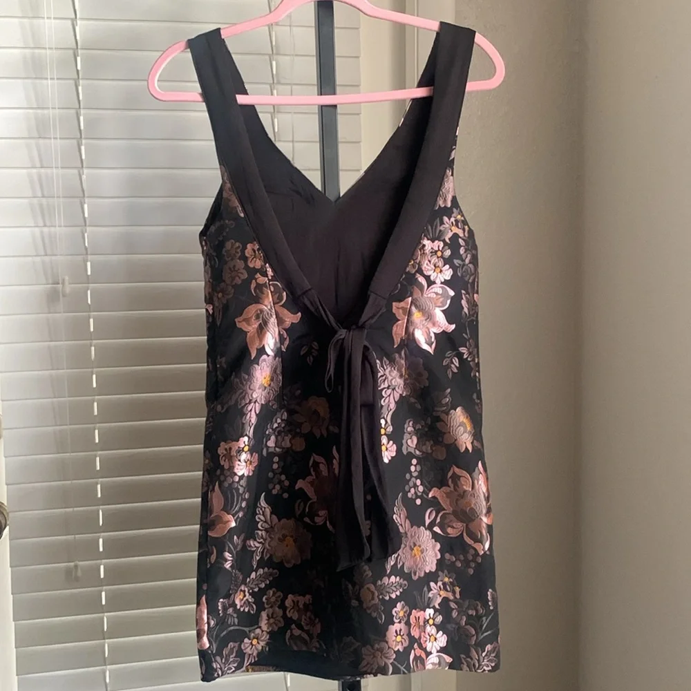 Urban outfitters jacquie jaquard floral tie back dress xs - Picture 10 of 13